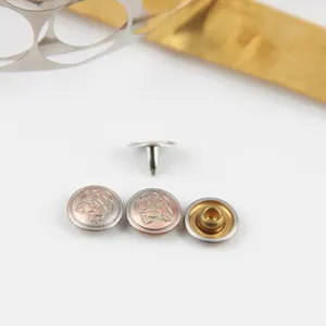 High Quality Brass Material Brass Rivet With Brass Nail for Jeans Denim Jeans Garment Jacket thumbnail-1