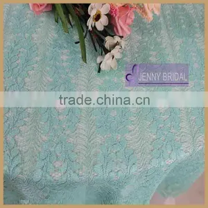 TL039A Factory High Quality Light Bean Green Beautiful Solft Lace Table Overlay thumbnail-1