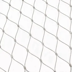 316L Stainless Steel Wire Rope Mesh Plain Weave Woven Corrosion-Resistant Protecting Mesh Aviary Cutting Service Zoo Factory thumbnail-1