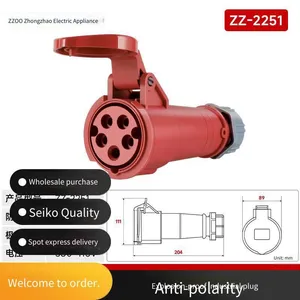 Industrial Plug Connectors, Waterproof and Explosion-proof Aviation Plugs, 3-pin, 4-pin, 5-hole, 16a/32a Mating Sockets thumbnail-2