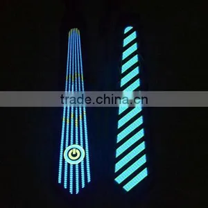 High Brightness Flashing Wireless EL Panel Ties for Festival thumbnail-1