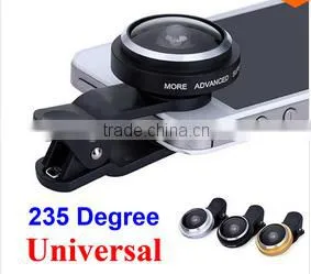 Fisheye Lens for Mobile and Camera,mini Camera Lens Fisheye/wide/macro 3in1 Lens Kit for Projector thumbnail-1