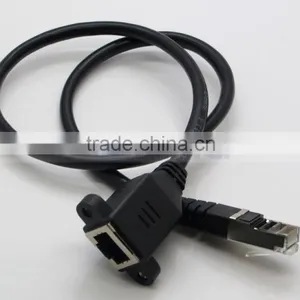 30cm/1M RJ45 Male to Female Screw Panel Mount Ethernet LAN Network Extension Cable thumbnail-4