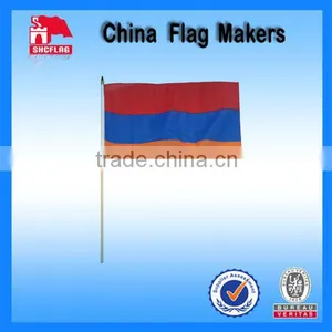 20x30cm Hand Flag With Wood Pole And Spear On Top thumbnail-1