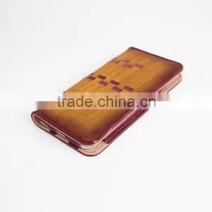 Fading&Weave Genuine Leather Cell Phone/Mobile Phone Case/Booklet for IPhone 6/6s for Lady/Women thumbnail-2