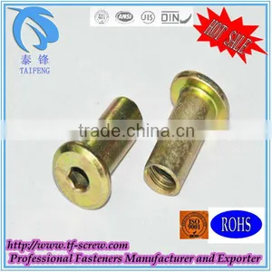 Yellow Zinc Plated Flat Head Rivets thumbnail-1