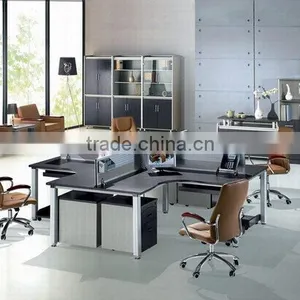 Modern 4 Person Cross Workstation,cross Steel Frame Office Partition ( SZ-WS006) thumbnail-1