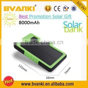 New Products Portable 8000mAh Solar Power Bank External Battery Mobile Charger For IPhone HTC thumbnail-6