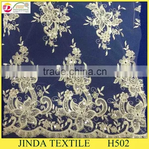 Hot Selling High Quality Wedding Lace Fabric For Wedding Gown thumbnail-1