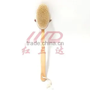 Bath Brush Wood Handle With Pig Hair thumbnail-1