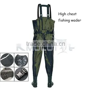 Kmucutie CHN-81206 Nylon PVC Fishing Waders Breathable Waterproof Fishing Wader Boots thumbnail-1