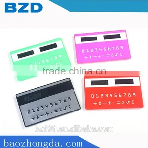 Promotional Gift Solar Power and Card Shape Mini Scientific Calculator / Electronic Gift Logo Custom Printed OEM Manufacturer thumbnail-1