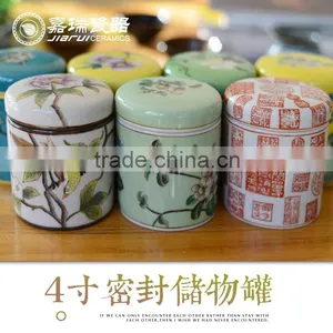 Delicate Design Handpainted Porcelain Tea Caddy thumbnail-6