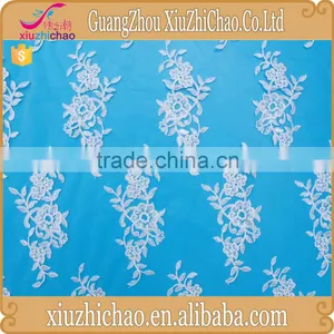 M0104A (4.6) Large Quantity Cheap 100% Polyester Decorative Fashion French Embroidery Lace Fabric thumbnail-2