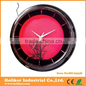 2015 New Design Large Plastic Neon Light Clock for Decor thumbnail-1