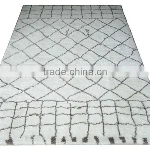 5,Ivory-Brown Moroccan Carpet Made With 100% Wool thumbnail-1