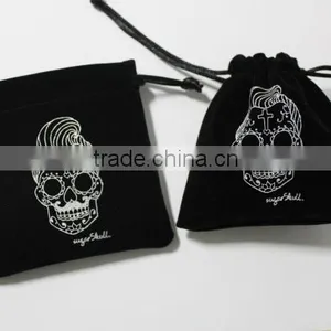 Skeleton Logo Black Velvet Gift Bags Pouch 10x8cm thumbnail-1