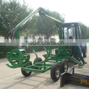 1ton 3ton Atv Log Trailer With Crane for Forestry Working thumbnail-3