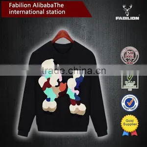 European Fashionable Letter Embroidered Gray Slim Woman Fleece for Apparel Stock thumbnail-1