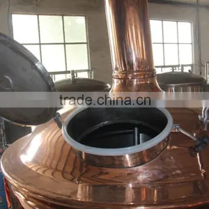 Red Copper Beer Brewing Kettle , Mash Tun , Whirlpool Tank for Sale thumbnail-3