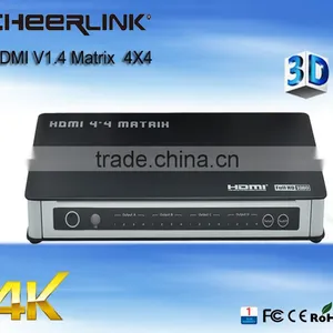 Ultra hd 4k2k 2160p 4-input 4-output Hdmi V1.4 Hdmi Matrix 4x4/ Remote Control via Rs232/us Plug thumbnail-1