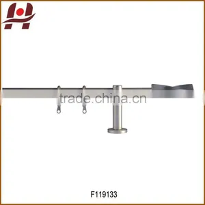F119133 Metal Iron Aluminium Stainless Steel Brass Plated Plain Twisted Extensible Telescopic Window Curtain Poles Rods Pipes thumbnail-1