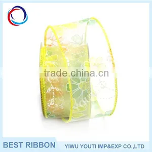 Newest Factory Sale Custom Luxury Wired Ribbon thumbnail-1