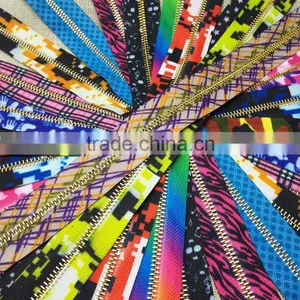 5# Custom Size Printing Design Auto Lock Close End Zipper for Man's Coat thumbnail-1