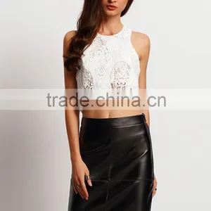 BQ-0031 LATEST LONG SKIRT DESIGN LEATHER PENCIL SKIRT thumbnail-1