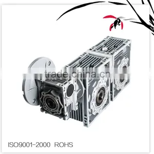 Aluminum Cast Iron Housing Double Stage NMRW025-150 Series Worm Speed Reducer Reduce Reductor Reduction Gearbox for Sliding Door thumbnail-1