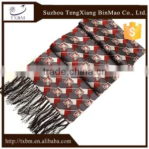 Luxury 100% Silk Long Men Scarves Customize Any Design Mens Scarf thumbnail-1