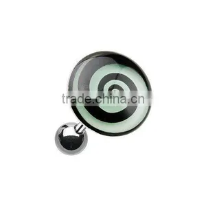 Glow In The Dark Swirl Cartilage Tragus Earring thumbnail-1