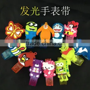 Cartoon Led Light Colorful Glow in the Dark Custom PVC Wristband thumbnail-2
