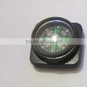 Outdoor Black Plastic Compass for Paracord Survival Bracelet thumbnail-2