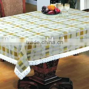 Checks Printed Vinyl With Flannel Backing Table Cloth, Wholesale Price for Lace Edge Table Cloth thumbnail-4