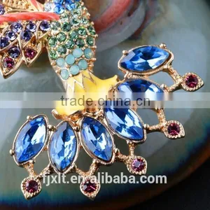 Vintage Crystal Bird Custom Brooch thumbnail-4