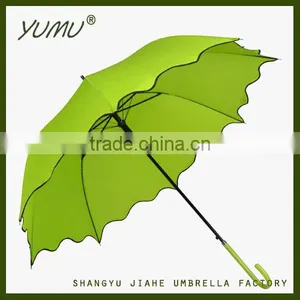Long Handle Umbrella, Rain Umbrella With Feminine Edging thumbnail-1