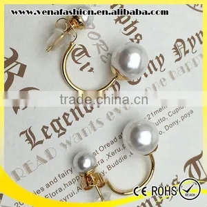 Cheap Price Pearl Designs Fake Double Pearl Earring thumbnail-5
