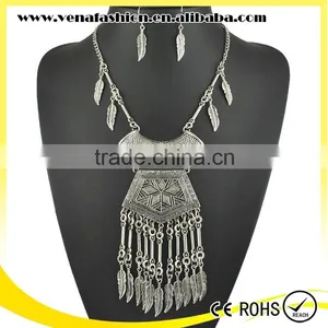 Long Leaf Italian 18k Gold Plated Jewelry Set, Set Jewelry Quality Choice thumbnail-2