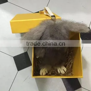 Cute Real Mink Fur Rabbit Ornaments thumbnail-3