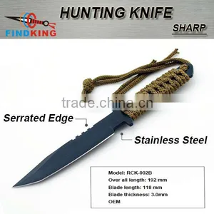 OEM 2013 Hot Selling Stainless Steel Fixed Blade Hunting Knife Quality Choice thumbnail-1