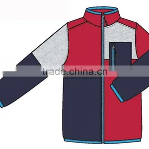 Children Color Blocked Soft Micro Fleece Jacket thumbnail-1