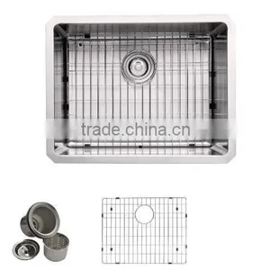China Suppliers Stainless Steel Undermount Single Bowl Handmade Kitchen Sink thumbnail-3