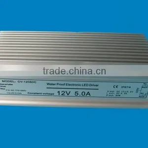 High Quality 12 Volts 5 Amp 60 Watt Waterproof Led Power Source, Led Strip Power Supply Transformer thumbnail-1