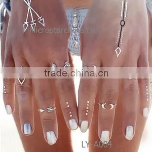 Girls High Quality in Stock Alloy 5PCS/set Cheap Bohemian Rings thumbnail-3