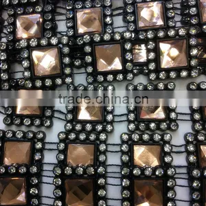 2017 New Fashion Rhinestone and Square Acrylic Chain for Shoe Decoration thumbnail-2