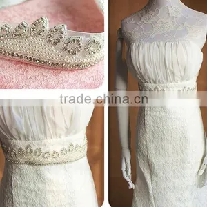 Crystal Beaded Wedding Accessories Rhinestone Wedding Dress Belt Bridal Sash thumbnail-1