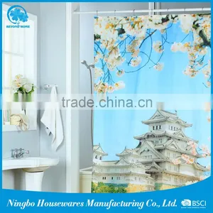 Family Use Polyester Fabric Elegent Shower Curtain thumbnail-1