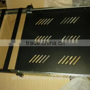 1U Adjustable Mounting Depth Vented Rack Mount Shelf 175lbs 80kg Fixed Server Rack Shelf thumbnail-1