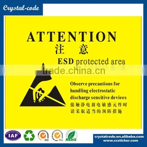 Silk Screen Printing Acrylic Pressure Adhesive Color-coding Anti-vibration Hazard Warning Label thumbnail-2